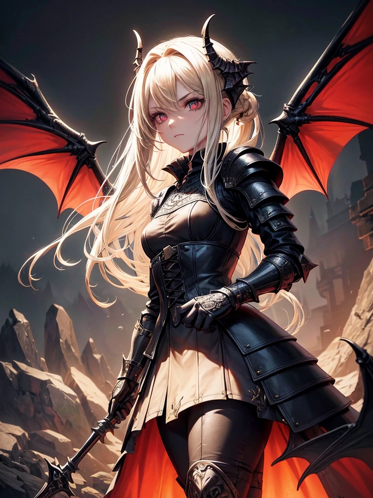 # Script: AI-Generated Art - Gothic Dark Souls-Inspired Woman with Dragon Eyes and Wings
**Objective:**
Create an AI-generated image of a woman with specific features and attire, inspired by the Gothic style of the Dark Souls series.
**Character Description:**
- **Gender:** Female
- **Hair:** Long blonde hair, tied back
- **Eyes:** Red, dragon-like
- **Dragon Features:** Small wings
- **Attire:** Medieval armor
- **Style:** Gothic, similar to Dark Souls aesthetics
**Steps:**
1. **Gather Reference Images:**
- Collect images of medieval armor from the Dark Souls series.
- Find examples of blonde hair tied back.
- Look for images of red, dragon-like eyes and small dragon wings.
- Compile Gothic art references to understand the desired aesthetic.
2. **Character Design:**
- **Hair:** Design the long blonde hair tied back, ensuring it looks natural and flows realistically.
- **Eyes:** Create piercing red eyes with elongated pupils to give a dragon-like appearance.
- **Dragon Features:** Add small, subtle dragon wings that look natural on her back.
- **Armor:** Design medieval armor with intricate Gothic patterns and dark tones, appearing worn and battle-scarred.
- **Overall Style:** Use dark, muted colors with high contrasts to emphasize the Gothic style. Incorporate dark shadows and dim lighting.
3. **Pose and Composition:**
- Position the character in a dramatic pose, possibly standing or in mid-battle stance.
- Choose a dark, eerie background that complements the Gothic theme, like a ruined castle or a foggy forest.
- Use lighting to create a moody, atmospheric effect, casting shadows that highlight the character’s features and armor.
4. **AI Tools and Techniques:**
- Use AI art generation tools like DALL-E, MidJourney, or Stable Diffusion.
- Input the character description and upload reference images if the tool allows.
- Specify style preferences, focusing on Gothic and Dark Souls influences.
- Fine-tune the gene