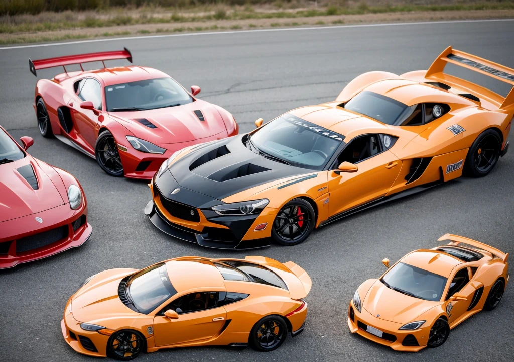 create an image of hot wheels cars with the name written Hot Wheels
