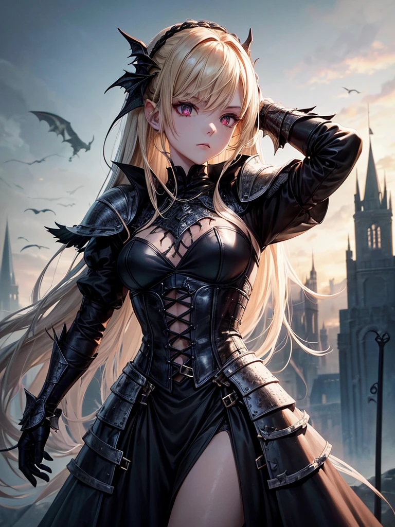 # Script: AI-Generated Art - Gothic Dark Souls-Inspired Woman with Dragon Eyes and Wings
**Objective:**
Create an AI-generated image of a woman with specific features and attire, inspired by the Gothic style of the Dark Souls series.
**Character Description:**
- **Gender:** Female
- **Hair:** Long blonde hair, tied back
- **Eyes:** Red, dragon-like
- **Dragon Features:** Small wings
- **Attire:** Medieval armor
- **Style:** Gothic, similar to Dark Souls aesthetics
**Steps:**
1. **Gather Reference Images:**
- Collect images of medieval armor from the Dark Souls series.
- Find examples of blonde hair tied back.
- Look for images of red, dragon-like eyes and small dragon wings.
- Compile Gothic art references to understand the desired aesthetic.
2. **Character Design:**
- **Hair:** Design the long blonde hair tied back, ensuring it looks natural and flows realistically.
- **Eyes:** Create piercing red eyes with elongated pupils to give a dragon-like appearance.
- **Dragon Features:** Add small, subtle dragon wings that look natural on her back.
- **Armor:** Design medieval armor with intricate Gothic patterns and dark tones, appearing worn and battle-scarred.
- **Overall Style:** Use dark, muted colors with high contrasts to emphasize the Gothic style. Incorporate dark shadows and dim lighting.
3. **Pose and Composition:**
- Position the character in a dramatic pose, possibly standing or in mid-battle stance.
- Choose a dark, eerie background that complements the Gothic theme, like a ruined castle or a foggy forest.
- Use lighting to create a moody, atmospheric effect, casting shadows that highlight the character’s features and armor.
4. **AI Tools and Techniques:**
- Use AI art generation tools like DALL-E, MidJourney, or Stable Diffusion.
- Input the character description and upload reference images if the tool allows.
- Specify style preferences, focusing on Gothic and Dark Souls influences.
- Fine-tune the gene