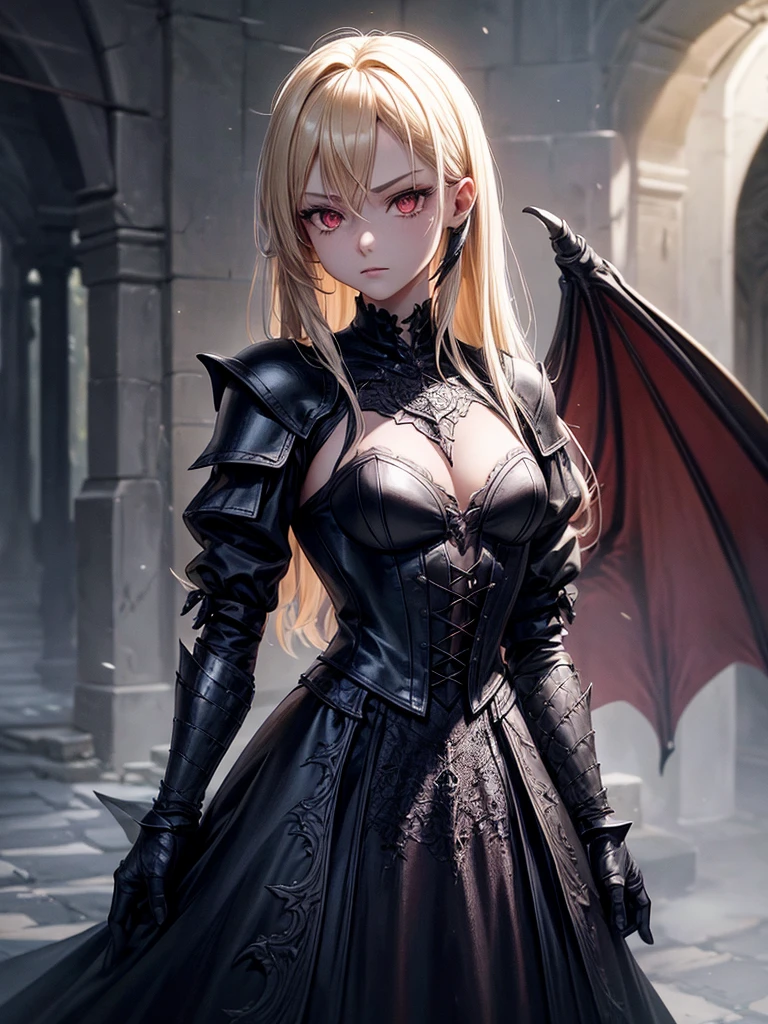 # Script: AI-Generated Art - Gothic Dark Souls-Inspired Woman with Dragon Eyes and Wings

**Objective:**
Create an AI-generated image of a woman with specific features and attire, inspired by the Gothic style of the Dark Souls series.

**Character Description:**
- **Gender:** Female
- **Hair:** Long blonde hair, tied back
- **Eyes:** Red, dragon-like
- **Dragon Features:** Small wings
- **Attire:** Medieval armor
- **Style:** Gothic, similar to Dark Souls aesthetics

**Steps:**

1. **Gather Reference Images:**
   - Collect images of medieval armor from the Dark Souls series.
   - Find examples of blonde hair tied back.
   - Look for images of red, dragon-like eyes and small dragon wings.
   - Compile Gothic art references to understand the desired aesthetic.

2. **Character Design:**
   - **Hair:** Design the long blonde hair tied back, ensuring it looks natural and flows realistically.
   - **Eyes:** Create piercing red eyes with elongated pupils to give a dragon-like appearance.
   - **Dragon Features:** Add small, subtle dragon wings that look natural on her back.
   - **Armor:** Design medieval armor with intricate Gothic patterns and dark tones, appearing worn and battle-scarred.
   - **Overall Style:** Use dark, muted colors with high contrasts to emphasize the Gothic style. Incorporate dark shadows and dim lighting.

3. **Pose and Composition:**
   - Position the character in a dramatic pose, possibly standing or in mid-battle stance.
   - Choose a dark, eerie background that complements the Gothic theme, like a ruined castle or a foggy forest.
   - Use lighting to create a moody, atmospheric effect, casting shadows that highlight the character’s features and armor.

4. **AI Tools and Techniques:**
   - Use AI art generation tools like DALL-E, MidJourney, or Stable Diffusion.
   - Input the character description and upload reference images if the tool allows.
   - Specify style preferences, focusing on Gothic and Dark Souls influences.
   - Fine-tune the gene