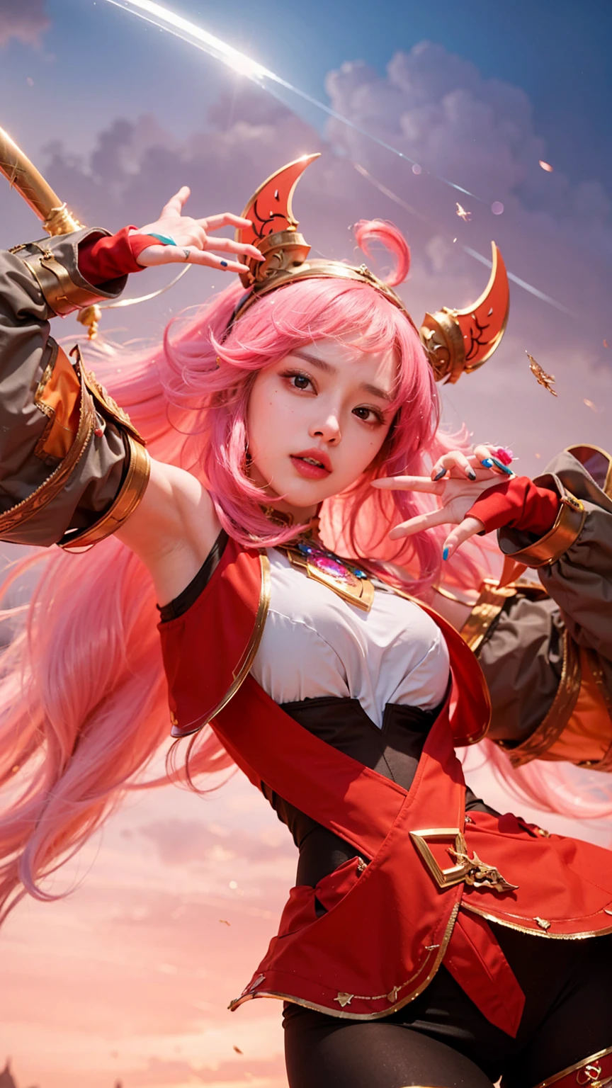a close up of a girl or woman (K-Pop idol), detailed hair , big booobs , shadowbringers cinematic, 4 k detail fantasy, a beautiful fantasy empress, game cg, xianxia fantasy, xianxia hero, 2. 5 d cgi anime fantasy artwork, cinematic goddess close shot, ruan jia and artgerm, wow 4 k detail fantasy, hyper-detailed fantasy character, high definition, hyper- detailed,perfect, fantastic, detailed facial and body skin texture, detail vagina (pussy), detail eyes, detailed everything.