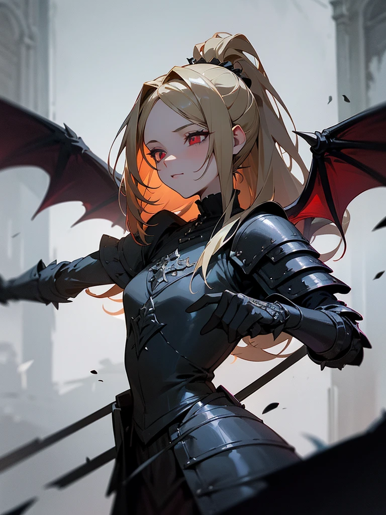 # Script: AI-Generated Art - Gothic Dark Souls-Inspired Woman with Dragon Eyes and Wings
**Objective:**
Create an AI-generated image of a woman with specific features and attire, inspired by the Gothic style of the Dark Souls series.
**Character Description:**
- **Gender:** Female
- **Hair:** Long blonde hair, tied back
- **Eyes:** Red, dragon-like
- **Dragon Features:** Small wings
- **Attire:** Medieval armor
- **Style:** Gothic, similar to Dark Souls aesthetics
**Steps:**
1. **Gather Reference Images:**
- Collect images of medieval armor from the Dark Souls series.
- Find examples of blonde hair tied back.
- Look for images of red, dragon-like eyes and small dragon wings.
- Compile Gothic art references to understand the desired aesthetic.
2. **Character Design:**
- **Hair:** Design the long blonde hair tied back, ensuring it looks natural and flows realistically.
- **Eyes:** Create piercing red eyes with elongated pupils to give a dragon-like appearance.
- **Dragon Features:** Add small, subtle dragon wings that look natural on her back.
- **Armor:** Design medieval armor with intricate Gothic patterns and dark tones, appearing worn and battle-scarred.
- **Overall Style:** Use dark, muted colors with high contrasts to emphasize the Gothic style. Incorporate dark shadows and dim lighting.
3. **Pose and Composition:**
- Position the character in a dramatic pose, possibly standing or in mid-battle stance.
- Choose a dark, eerie background that complements the Gothic theme, like a ruined castle or a foggy forest.
- Use lighting to create a moody, atmospheric effect, casting shadows that highlight the character’s features and armor.
4. **AI Tools and Techniques:**
- Use AI art generation tools like DALL-E, MidJourney, or Stable Diffusion.
- Input the character description and upload reference images if the tool allows.
- Specify style preferences, focusing on Gothic and Dark Souls influences.
- Fine-tune the gene