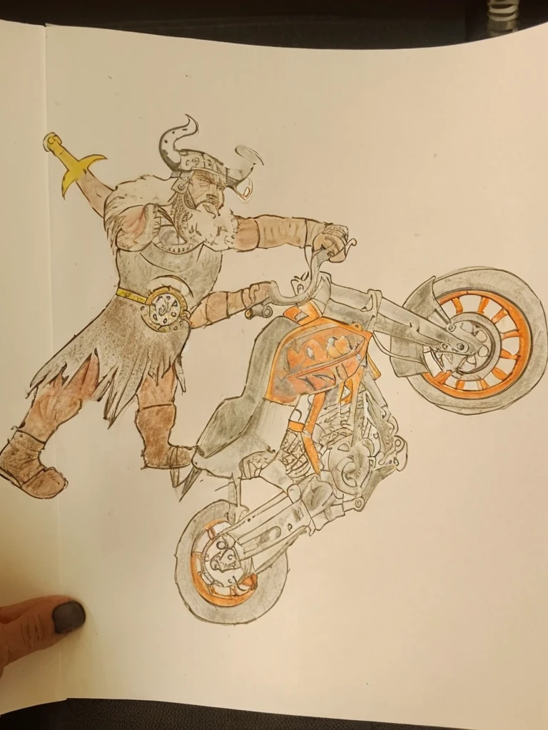 viking on a motorcycle