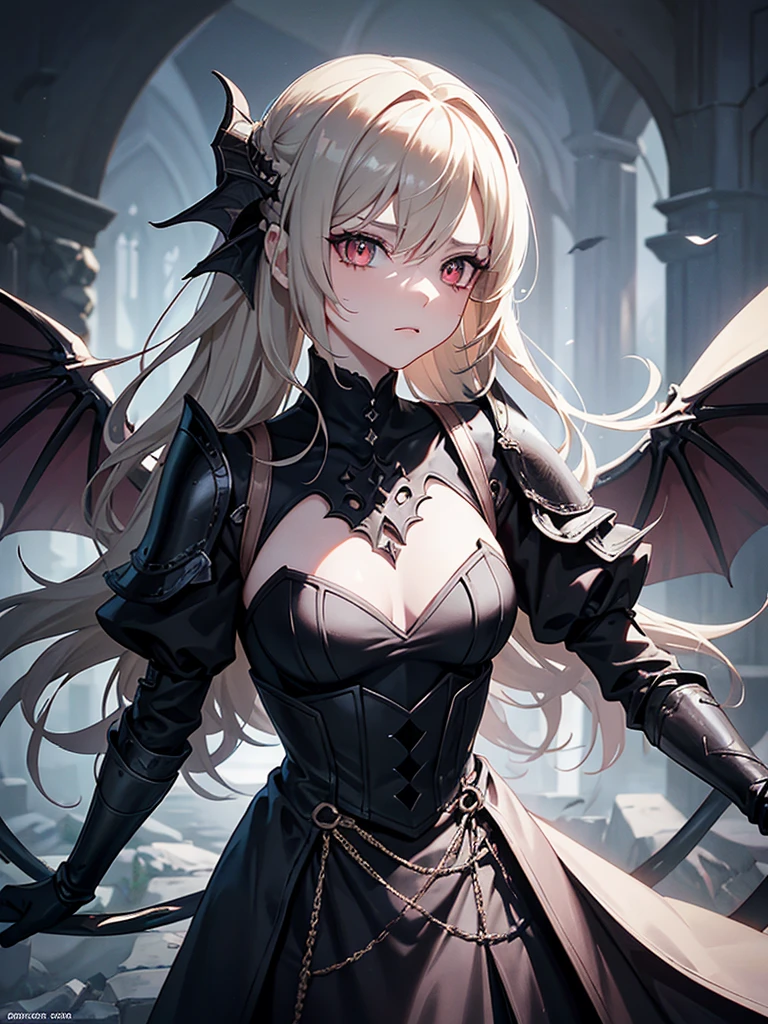 # Script: AI-Generated Art - Gothic Dark Souls-Inspired Woman with Dragon Eyes and Wings
**Objective:**
Create an AI-generated image of a woman with specific features and attire, inspired by the Gothic style of the Dark Souls series.
**Character Description:**
- **Gender:** Female
- **Hair:** Long blonde hair, tied back
- **Eyes:** Red, dragon-like
- **Dragon Features:** Small wings
- **Attire:** Medieval armor
- **Style:** Gothic, similar to Dark Souls aesthetics
**Steps:**
1. **Gather Reference Images:**
- Collect images of medieval armor from the Dark Souls series.
- Find examples of blonde hair tied back.
- Look for images of red, dragon-like eyes and small dragon wings.
- Compile Gothic art references to understand the desired aesthetic.
2. **Character Design:**
- **Hair:** Design the long blonde hair tied back, ensuring it looks natural and flows realistically.
- **Eyes:** Create piercing red eyes with elongated pupils to give a dragon-like appearance.
- **Dragon Features:** Add small, subtle dragon wings that look natural on her back.
- **Armor:** Design medieval armor with intricate Gothic patterns and dark tones, appearing worn and battle-scarred.
- **Overall Style:** Use dark, muted colors with high contrasts to emphasize the Gothic style. Incorporate dark shadows and dim lighting.
3. **Pose and Composition:**
- Position the character in a dramatic pose, possibly standing or in mid-battle stance.
- Choose a dark, eerie background that complements the Gothic theme, like a ruined castle or a foggy forest.
- Use lighting to create a moody, atmospheric effect, casting shadows that highlight the character’s features and armor.
4. **AI Tools and Techniques:**
- Use AI art generation tools like DALL-E, MidJourney, or Stable Diffusion.
- Input the character description and upload reference images if the tool allows.
- Specify style preferences, focusing on Gothic and Dark Souls influences.
- Fine-tune the gene