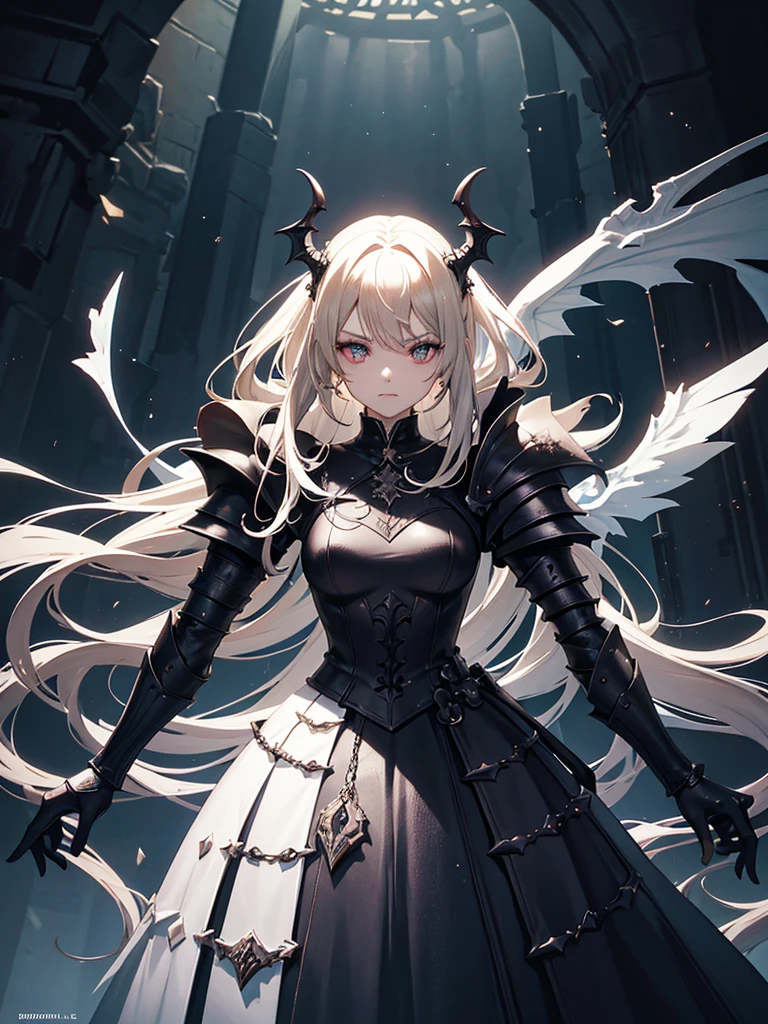 # Script: AI-Generated Art - Gothic Dark Souls-Inspired Woman with Dragon Eyes and Wings
**Objective:**
Create an AI-generated image of a woman with specific features and attire, inspired by the Gothic style of the Dark Souls series.
**Character Description:**
- **Gender:** Female
- **Hair:** Long blonde hair, tied back
- **Eyes:** Red, dragon-like
- **Dragon Features:** Small wings
- **Attire:** Medieval armor
- **Style:** Gothic, similar to Dark Souls aesthetics
**Steps:**
1. **Gather Reference Images:**
- Collect images of medieval armor from the Dark Souls series.
- Find examples of blonde hair tied back.
- Look for images of red, dragon-like eyes and small dragon wings.
- Compile Gothic art references to understand the desired aesthetic.
2. **Character Design:**
- **Hair:** Design the long blonde hair tied back, ensuring it looks natural and flows realistically.
- **Eyes:** Create piercing red eyes with elongated pupils to give a dragon-like appearance.
- **Dragon Features:** Add small, subtle dragon wings that look natural on her back.
- **Armor:** Design medieval armor with intricate Gothic patterns and dark tones, appearing worn and battle-scarred.
- **Overall Style:** Use dark, muted colors with high contrasts to emphasize the Gothic style. Incorporate dark shadows and dim lighting.
3. **Pose and Composition:**
- Position the character in a dramatic pose, possibly standing or in mid-battle stance.
- Choose a dark, eerie background that complements the Gothic theme, like a ruined castle or a foggy forest.
- Use lighting to create a moody, atmospheric effect, casting shadows that highlight the character’s features and armor.
4. **AI Tools and Techniques:**
- Use AI art generation tools like DALL-E, MidJourney, or Stable Diffusion.
- Input the character description and upload reference images if the tool allows.
- Specify style preferences, focusing on Gothic and Dark Souls influences.
- Fine-tune the gene