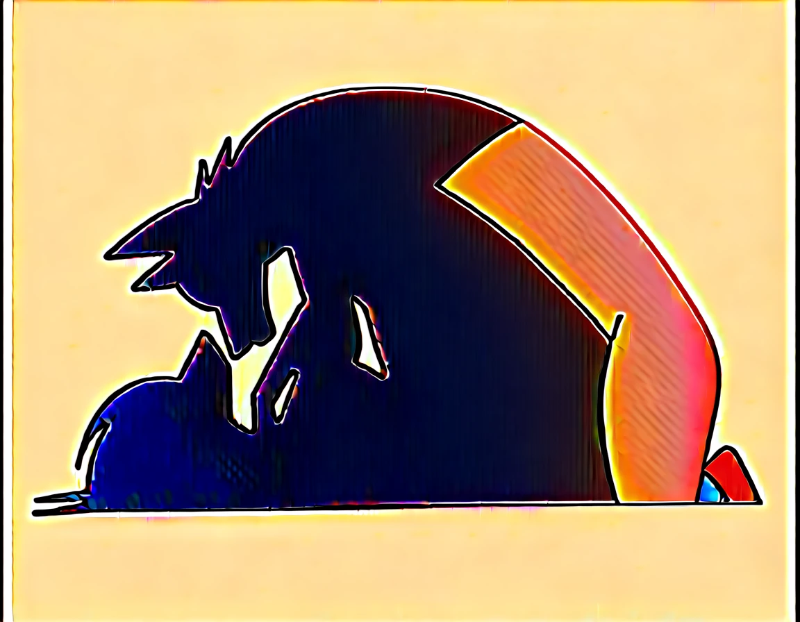 Duo, score_9,score_8_up,score_7_up, source_cartoon, kemono style, (roxanne wolf from fnaf, feet paws four toes), eyes closed, naked, simple background, standing sex, sex with faceless human male, males face cropped out, missionary position sex, she is lying on her back, on a bed, she is embracing human male, her legs wrapped around his waist, side view