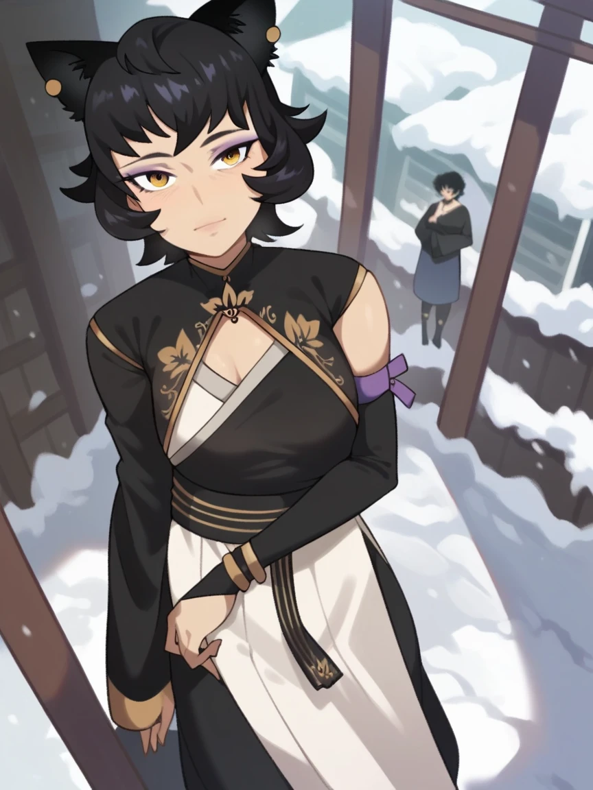 score_9, score_8_up, score_7_up,
mature female,
kali belladonna, large breast,
snowy street,
nyong_nyong,
from above,
standing with arms crossed,
cold