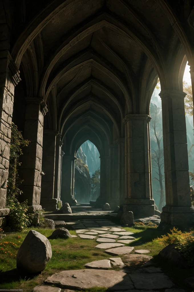 waystone, ultra detailed fantasy, elden ring, realistic, dnd, rpg, lotr game design fanart by concept art, behance hd, artstation, deviantart, global illumination radiating a glowing aura global illumination ray tracing hdr render in unreal engine 5