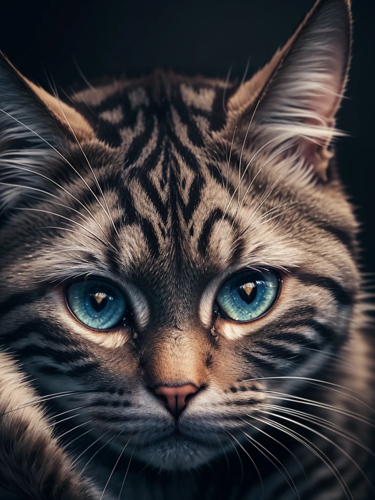a sad crying cat, photorealistic, extremely detailed cat face, cat with tears in its eyes, cat looking sorrowful and depressed, realistic cat fur and textures, detailed cat anatomy, melancholic atmosphere, dramatic lighting, cinematic composition, soft muted colors, moody and emotive, 4k, high quality, hyper detailed