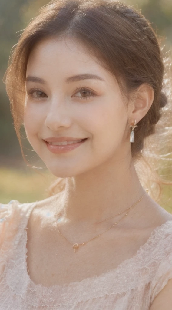 ((Best Quality, 8K, Masterpiece:1.3)), Focus: 1.2, Perfect Body Beauty: 1.4, Buttocks: 1.2, ((Layered Haircut, Breasts: 1.2)), (Wet Clothes: 1.1), (Rain, Street:1.3), Bandeau Dress: 1.1, Highly Detailed Face and Skin Texture, Fine Eyes, Double Eyelids, Whitening Skin, Long Hair, (Shut Up: 1.3), Smile "Create a high-quality profile picture of a young Latina woman named Bella Rivera. She is 24 years old, with a softer, curvier build and a warm medium-tan complexion. Bella has an oval-shaped face with high cheekbones, almond-shaped dark brown eyes, and thick, well-groomed eyebrows with a natural arch. Her nose is straight with a slight elegant curve, and she has full lips with a natural pink hue. Bella has a bright, warm smile with subtle dimples, and a small beauty mark above her upper lip on the left side. Her long, wavy hair is deep brown with natural highlights.
In this photo, Bella is wearing a casual yet feminine outfit. She is dressed in a flowy, floral-patterned sundress that highlights her curves and enhances her soft build. The dress has a light, pastel color palette and delicate details such as ruffles or lace. She accessorizes with simple, elegant jewelry like small hoop earrings, a delicate necklace, and a couple of bracelets. Her makeup is natural, with a focus on her bright smile and expressive eyes.
Bella should be standing or sitting in a relaxed and comfortable pose, perhaps holding a cup of coffee or a bouquet of flowers, to enhance the casual and feminine vibe. The background should be a softly blurred outdoor setting, like a park or garden, with natural light highlighting her features and outfit."