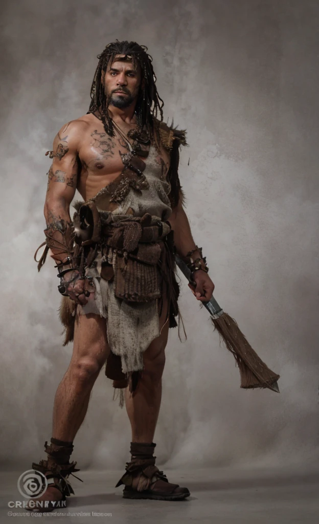 realistic primitive warrior