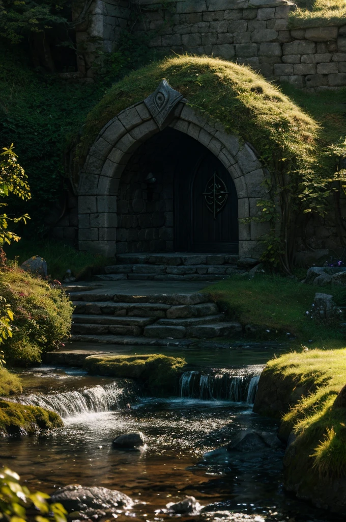 waystone, ultra detailed fantasy, elden ring, realistic, dnd, rpg, lotr game design fanart by concept art, behance hd, artstation, deviantart, global illumination radiating a glowing aura global illumination ray tracing hdr render in unreal engine 5