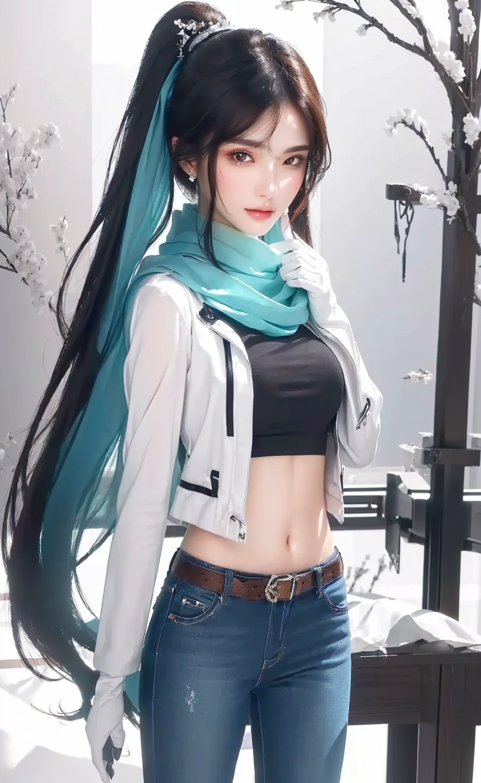 (Best quality, 8k, Masterpiece :1.3), upper bod y, Sharp focus :1.2, Beautiful woman with perfe ct figure, Highly detailed facial and skin textur e, Detailed eyes, Double eyelids, Interior view, :
erpect lighting, Glowing skin,