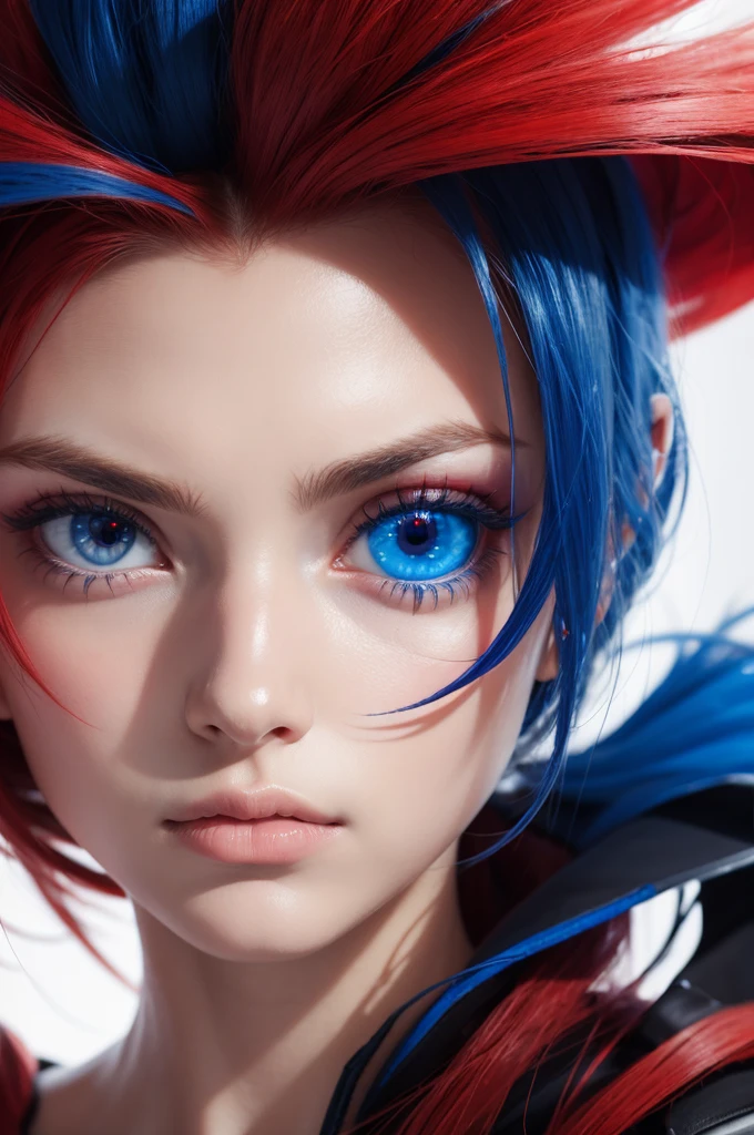 One red and one blue eye (realisitic)