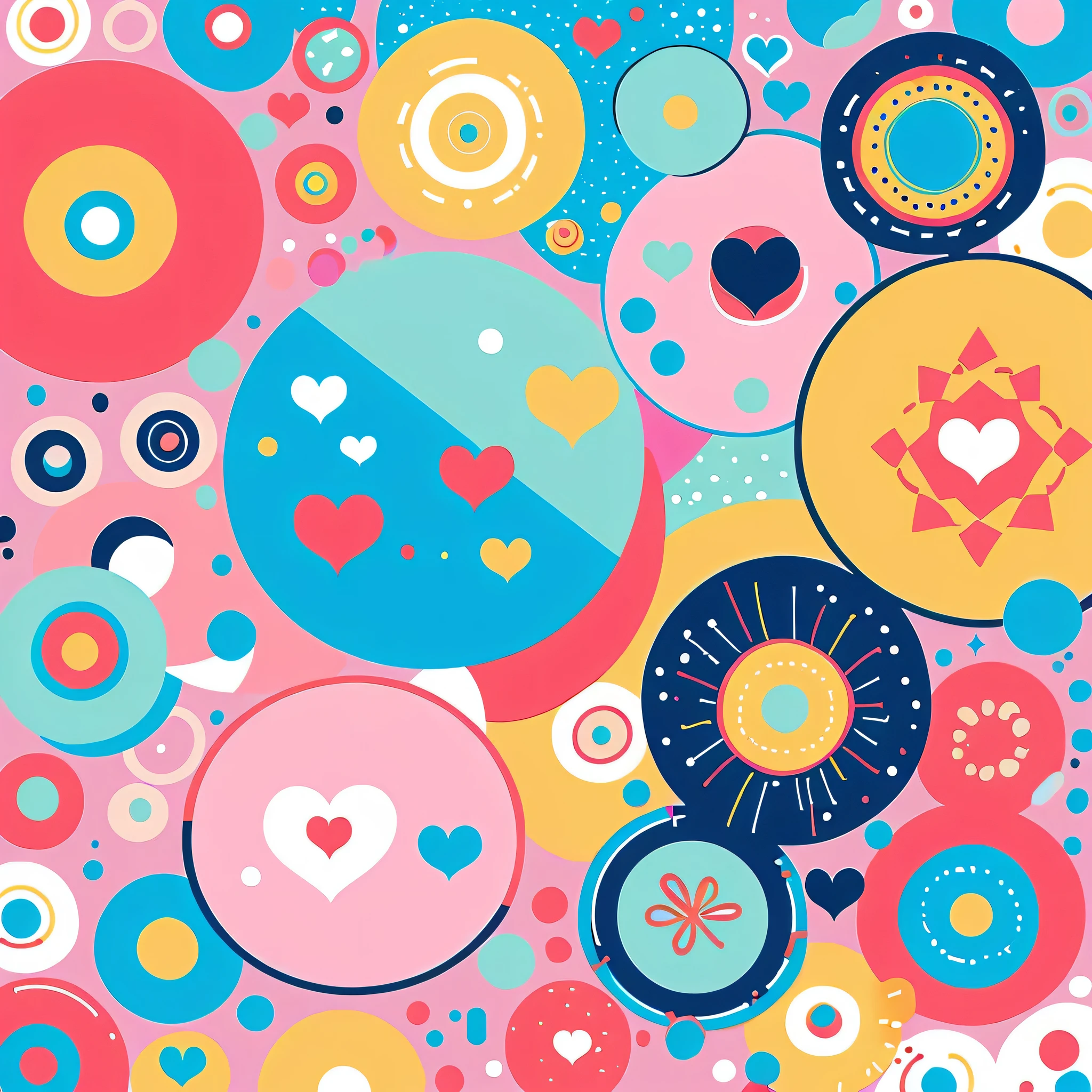 Black Star Red and White style、The most beautiful girl of all time、Lips in Love、Colorful flowers、colorful hearts, Simple line initials、Abstract art、Urban round,