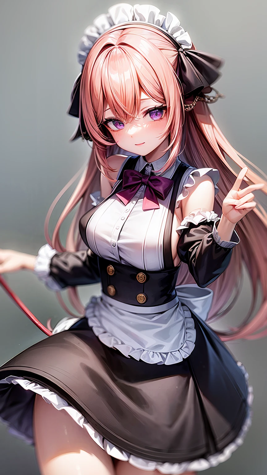 purple eyes,maid,maid,Short skirt