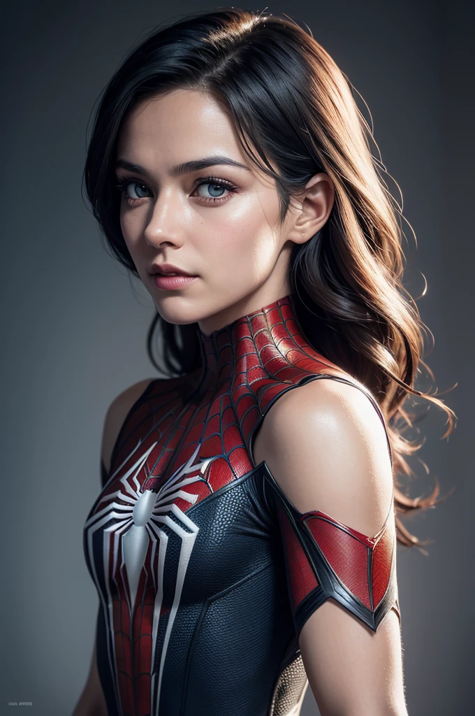 A photograph of Spider-Man, without mask, the 20s, bonitas, face detailed, looking at the camera, portraite, 8k hd, high qualiy