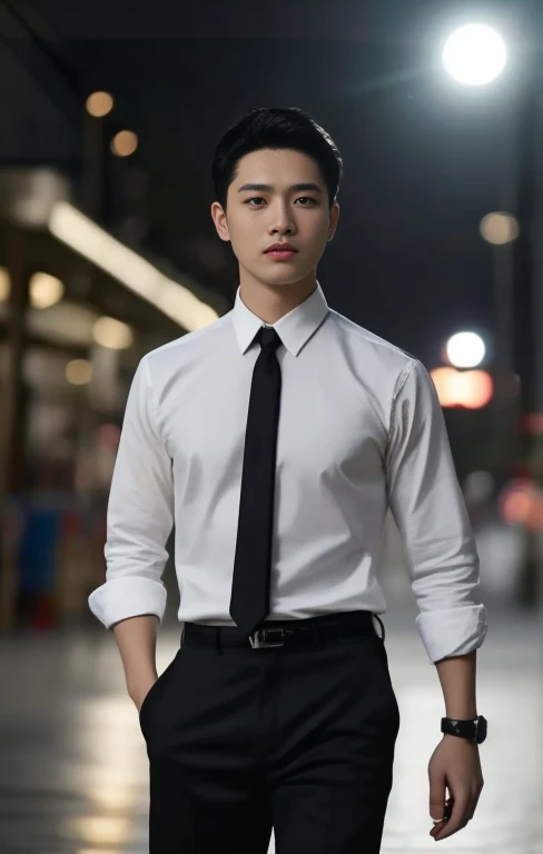 An Araf man stands on the beach with the sunset in the background.., portait photo Profile pictureture, Profile picture, Cleans the wide surface of the face.,  cute young man, headshot Profile pictureture, handsome man, Handsome and charming, Very charming and beautiful, Close-up of a Southeast Asian man with a round face.., black eyes, staring at the viewer, morning sun, ((face details)), Double eyelids, realistic, Masterpiece, Highest quality, lens flare, shade, [[Chromatic aberration, digital painting, 8K, 45,000,000,000 pixels,, t-shirt, short hair, black eyes,abdominal muscles, The body is beautiful and strong..,, (digital painting, HDR, high contrast