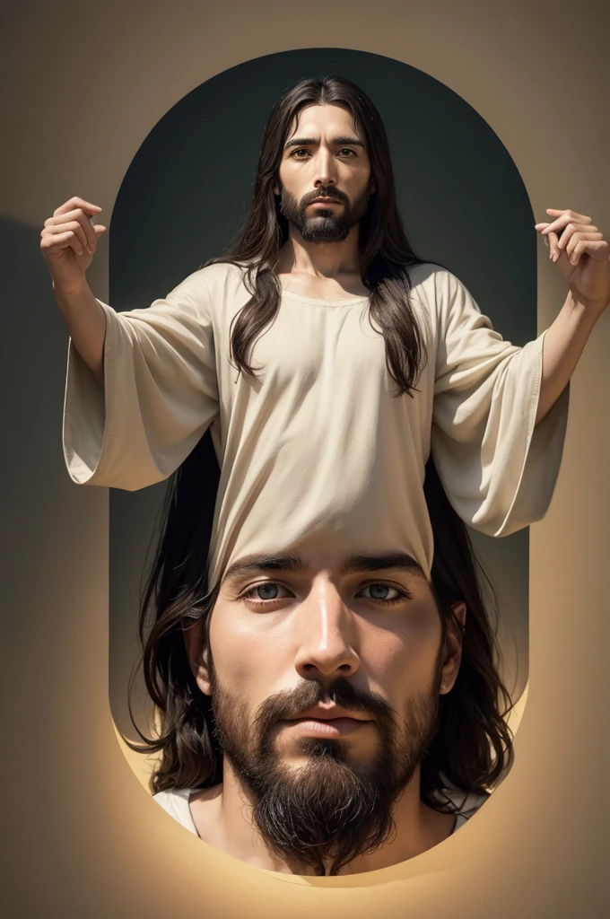 Create 20 images of Jesus Christ horizontally.