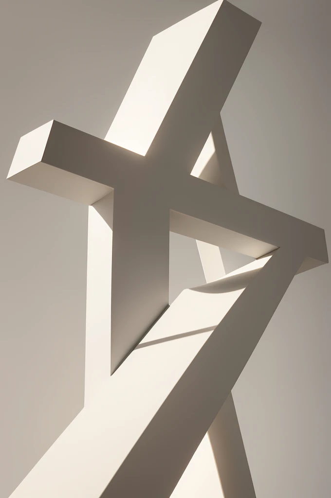 make an image of a minimalist and elegant cross with a neutral background.