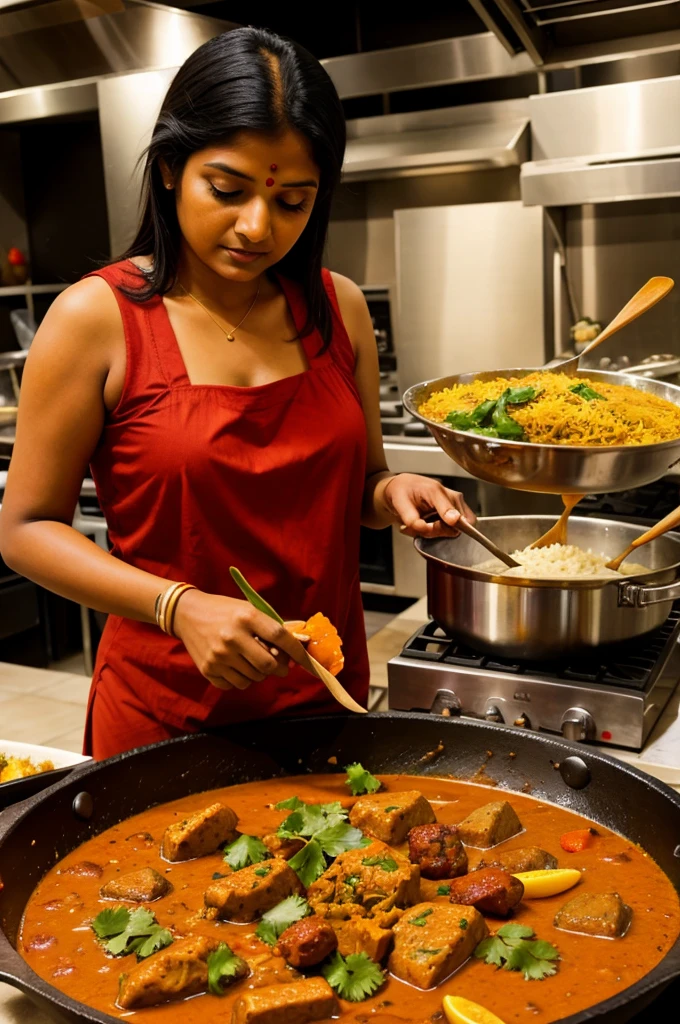 Indian food cooking