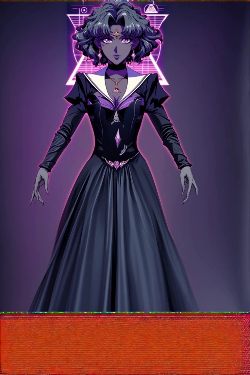 Demon princess in a dress full body