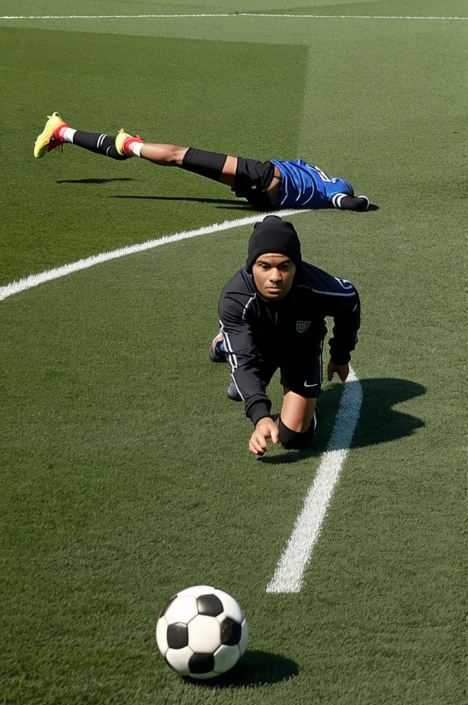 Thief on soccer field