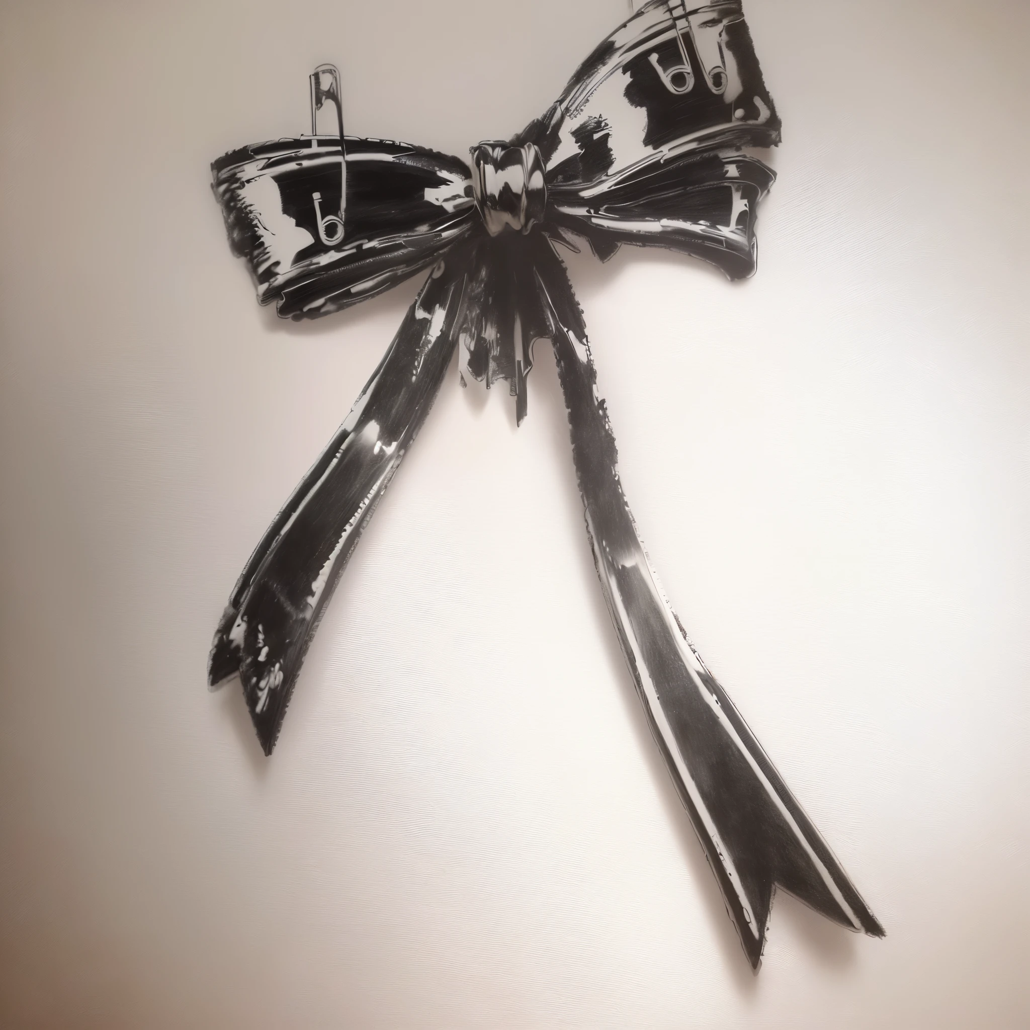 there is a drawing of a bow with a ribbon on it, ornamental bow, ribbon, bowknot, thick bow, bows, big ribbon, black hair ribbons, hair bow, bow, bow tie, wearing hair bow, bowtie, holding a bow, pen-and-ink illustration, pen-and-ink illustration, Created with Illustrator, Black ink illustration