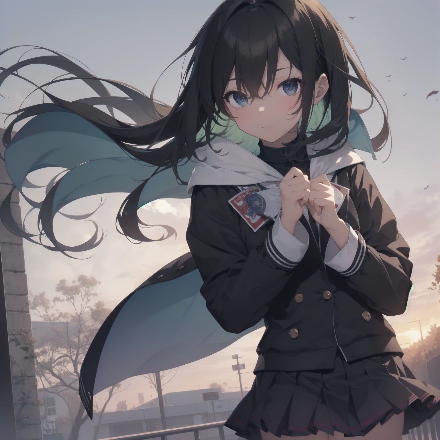 ultra-absurdres-Top quality by artist God, ultra-detailed, high resolution, anime moe artstyle, best anime 8k konachan wallpaper, pixiv contest winner, pool:2810, perfect anatomy,break, 1girl, (Please draw a girl walking sleepily to school alone. )break,(Solo,little female, 13-year-old:1.3),Full limbs, complete fingers,a junior high school student, (very short hair), short cut, flat chest, , small butt, small black eyes, beautiful detailed eyes, well-proportioned iris and pupils, expressive eyes, highres detailed hair, soft expression, salor school_uniform, sailor collar, serahuku, bow, pleated skirt,(Detailed Lighting), (Detailed background), in the School commute route. break,super detailed skin, Best cinematic lighting powered by famous artist, 8k,beauty illustration,photoshop_(medium),very aesthetic,break,((artist:null_(nyanpyoun) )), artist:clamp ,artist:carnelian ,artist:kantoku ,
