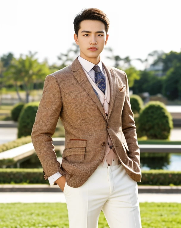 An Araf man stands on the beach with the sunset in the background.., portait photo Profile pictureture, Profile picture, Cleans the wide surface of the face., cute young man, headshot Profile pictureture, handsome man, Handsome and charming, Very charming and beautiful, Close-up of a Southeast Asian man with a round face.., black eyes, staring at the viewer, morning sun, ((face details)), Double eyelids, realistic, Masterpiece, Highest quality, lens flare, shade, [[Chromatic aberration, digital painting, 8K, 45,000,000,000 pixels,, t-shirt, short hair, black eyes,abdominal muscles, The body is beautiful and strong..,, (digital painting, HDR, high contrast