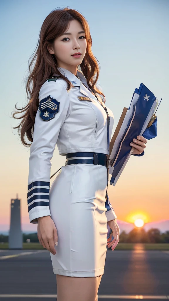 (Highest quality, 8K, 32k, masterpiece, 超High resolution:1.2), (Realistic:1.5), (masterpiece, Highly detailed CG Unity 8k wallpaper, Highest quality, High resolution:1.2), (Super detailed, 超High resolution:1.2), Photo of extremely cute and beautiful Japanese woman, (Long wavy chestnut hair:1.2), Adult, (Detailed beautiful girl:1.4), Highest quality, woman, Adult, (Detailed US Air Force pilot uniform:1.5), (White pilot captain jacket:1.3), (White high waist pencil skirt:1.3), Detailed clothing, (Beautiful sunset、US Air Force Base runway scenery background:1.3), Laugh shyly:1, A light smile, View your viewers, Facing the audience, ((Perfect woman's body)), (Tight waist:1.2), (Upper body image:1.3), thin, Abdominal muscles, (Large breasts:1.25), ((Encircling the head)), wind, Dynamic pose, Cinematic Light, Backlight, Perfect Anatomy, Perfect Proportions, Detailed human body, bokeh, Depth of written boundary,Show off your breasts,,Show off your breasts,,Show off your breasts,,Show off your breasts,,Show off your breasts,,Show off your breasts,,Show off your breasts,,Show off your breasts,,Show off your breasts,,Show off your breasts,,Show off your breasts,,Show off your breasts,,Show off your breasts,,Show off your breasts,,Show off your breasts,,Show off your breasts,,Show off your breasts,,Show off your breasts,,Show off your breasts,,Show off your breasts,,Show off your breasts,,Show off your breasts,,Show off your breasts,,Show off your breasts,,Show off your breasts,,Show off your breasts,,Show off your breasts,,Show off your breasts,,Show off your breasts,,Show off your breasts,,Show off your breasts,,Show off your breasts,,Show off your breasts,,Show off your breasts,,Show off your breasts,,Show off your breasts,,Show off your breasts,,Show off your breasts,,Show off your breasts,,Show off your breasts,,Show off your breasts,,Show off your breasts,,Show off your breasts,,Show off your breasts,,Show off your breasts,,Show off your breasts,,Show off your breast