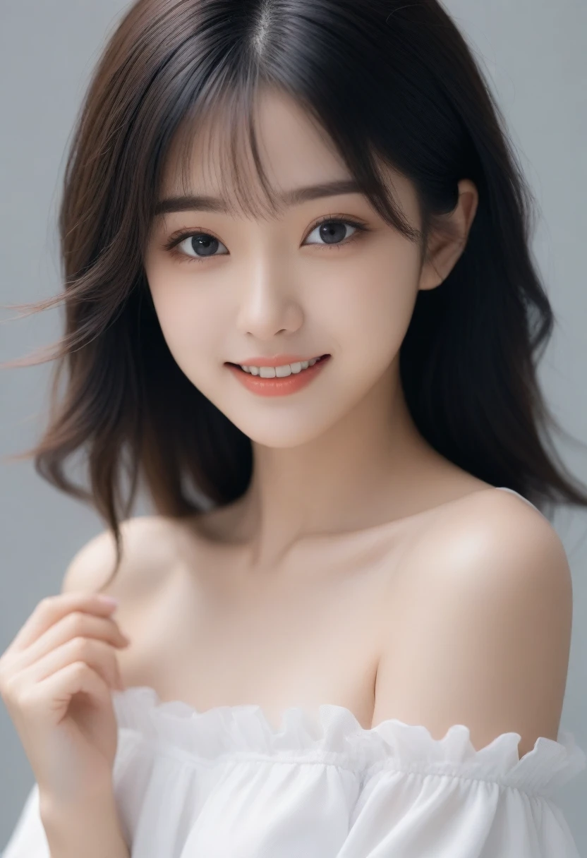 8K, Ultra-high resolution, Highest quality, masterpiece, 三分割法によるphotograph,Surreal, photograph, 1 Girl, (16 years old:1.3), pretty girl, Cute face, Beautiful eyes in every detail, 細かくdetailedに,masterpiece,, One Girl:1.2, Japan Female Announcer,whole body, (White Dress: 1.4), (Outdoor, night: 1.1), Bold side slits,City Street, Super detailed face, Good Eyes, double eyelid,Full of sex appeal,Sensual,A carefree smile,Heal the heart,Black Hair,Layered Hair,Looking at the audience、beauty,Long neck、Laugh a little、Please close your mouth and laugh、(((Ideal body type))),A cup small breasts :2,、Portraiture:2、Perfect Anatomy、鮮明なdetailed、detailed、Surreal、Light and shadow,Strong light