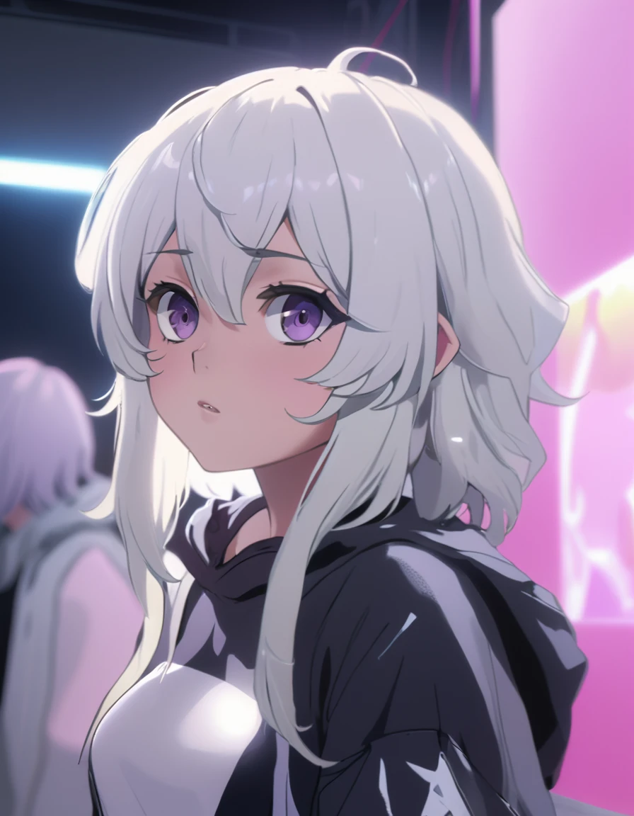 highres,best quality,
the anime girl is looking at something, in the style of gothcore, light leaks, relatable personality, caninecore, photo-realistic techniques, shiny/glossy, everyday life