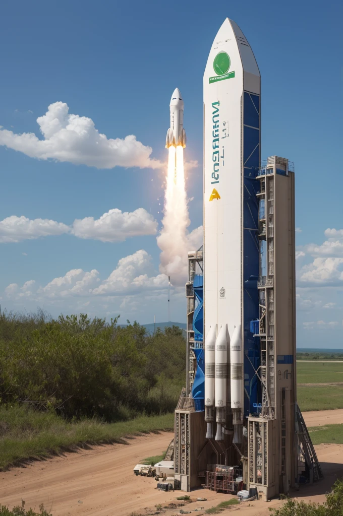 A rocket with recyclable bottle materials 