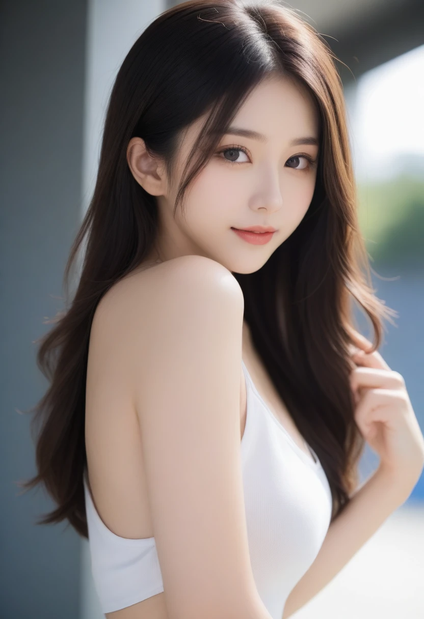 8K, Ultra-high resolution, Highest quality, masterpiece, 三分割法によるphotograph,Surreal, photograph, 1 Girl, (:1.3), pretty girl, Cute face, Beautiful eyes in every detail, 細かくdetailedに,masterpiece,, One Girl:1.2, Japan Female Announcer,whole body,Outdoor,Athletics Stadium,Sportswear,Beautiful leg line beauty,Refreshing sweat,Full of sex appeal,Sensual,A carefree smile,Heal the heart,Black Hair,ponytail,Looking at the audience、beauty,Long neck、Laugh a little、Please close your mouth and laugh、(((Ideal body type))),A cup small breasts :2,、Portraiture:2、Perfect Anatomy、鮮明なdetailed、detailed、Surreal、Light and shadow,Strong light