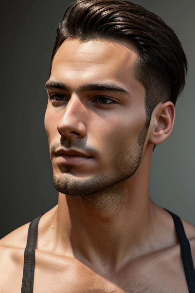 Generate a realistic image of a young man face