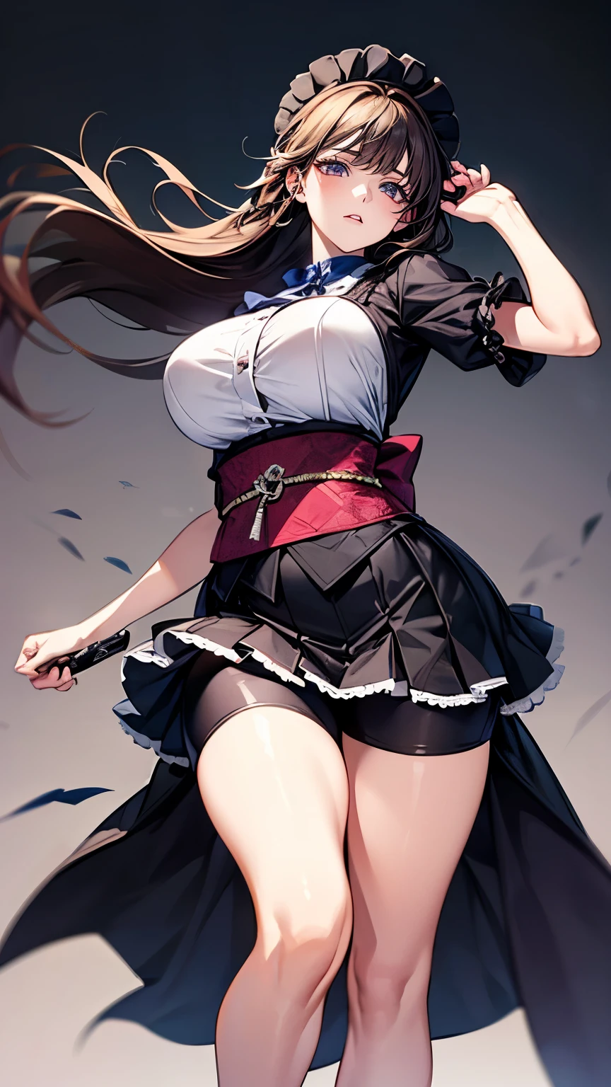(Very delicate and beautiful:1.2)super model,,Big Breasts,Beautiful breasts,voluptuous,【bike shorts】,,【3girls】,,Highest quality, High resolution, 8K,Kick in a hurry.mini skirt,Japanese ta,knife,Blue Flame