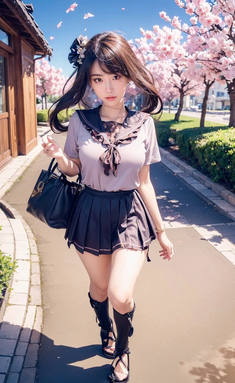 (Best quality, 8k, Masterpiece :1.3), upper bod y, Sharp focus :1.2, Beautiful woman with perfe ct figure, Highly detailed facial and skin textur e, Detailed eyes, Double eyelids, Interior view, :
erpect lighting, Glowing skin,