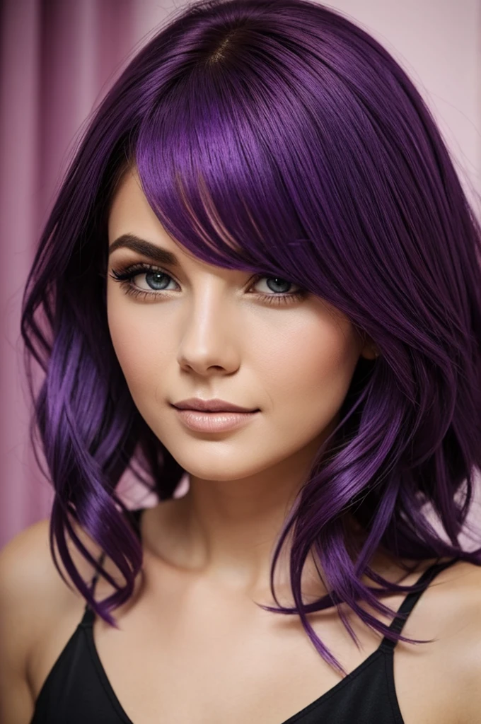 Purple-haired beauty
