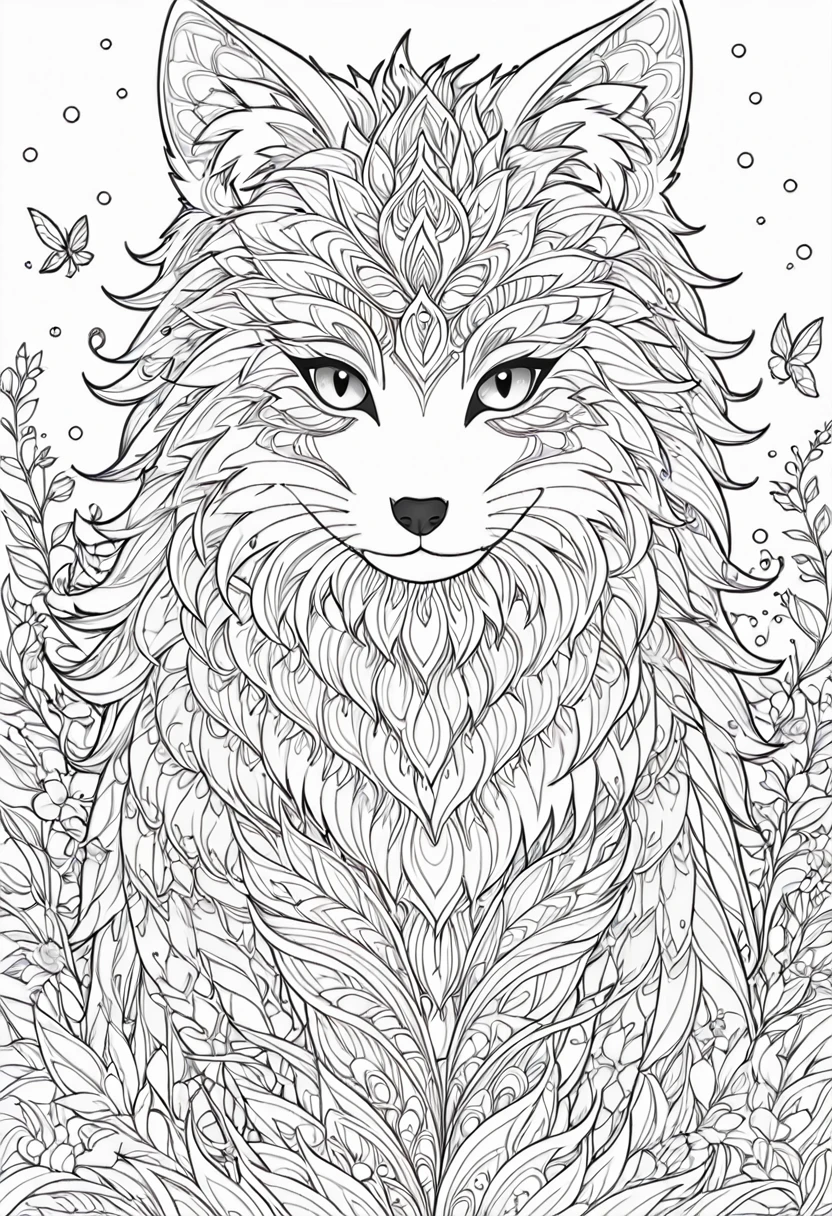 complete image within a margin around the image, leave indentation margin on a coloring page with a random animal coloring in black and white, Coloring book outline, Detailed line art, clean coloring book page, stylized lines, art outline, detailed drawing in 4k, line art coloring page, detailed art, hyper Detailed line art, detailed digital drawing, Coloring Pages, coloring pages, extremely fine linear ink iamgen when centered