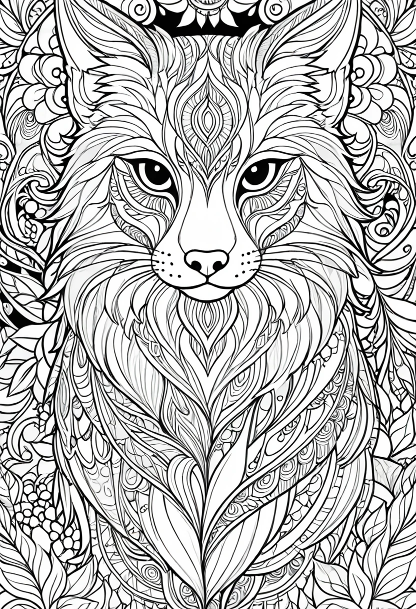 complete image within a margin around the image, leave indentation margin on a coloring page with a random animal coloring in black and white, Coloring book outline, Detailed line art, clean coloring book page, stylized lines, art outline, detailed drawing in 4k, line art coloring page, detailed art, hyper Detailed line art, detailed digital drawing, Coloring Pages, coloring pages, extremely fine linear ink iamgen when centered