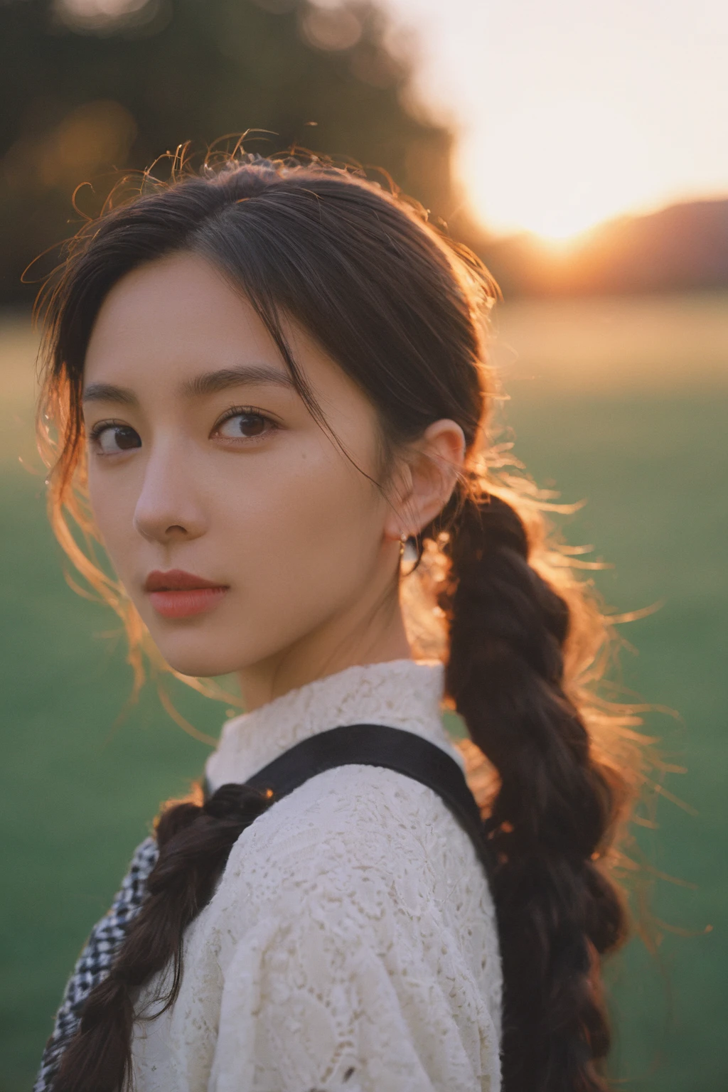 xxmixgirl, 1girl sunset detailed, surreal dramatic lighting shadow (lofi, analog, kodak film) by Brandon Woelfel Ryan McGinley