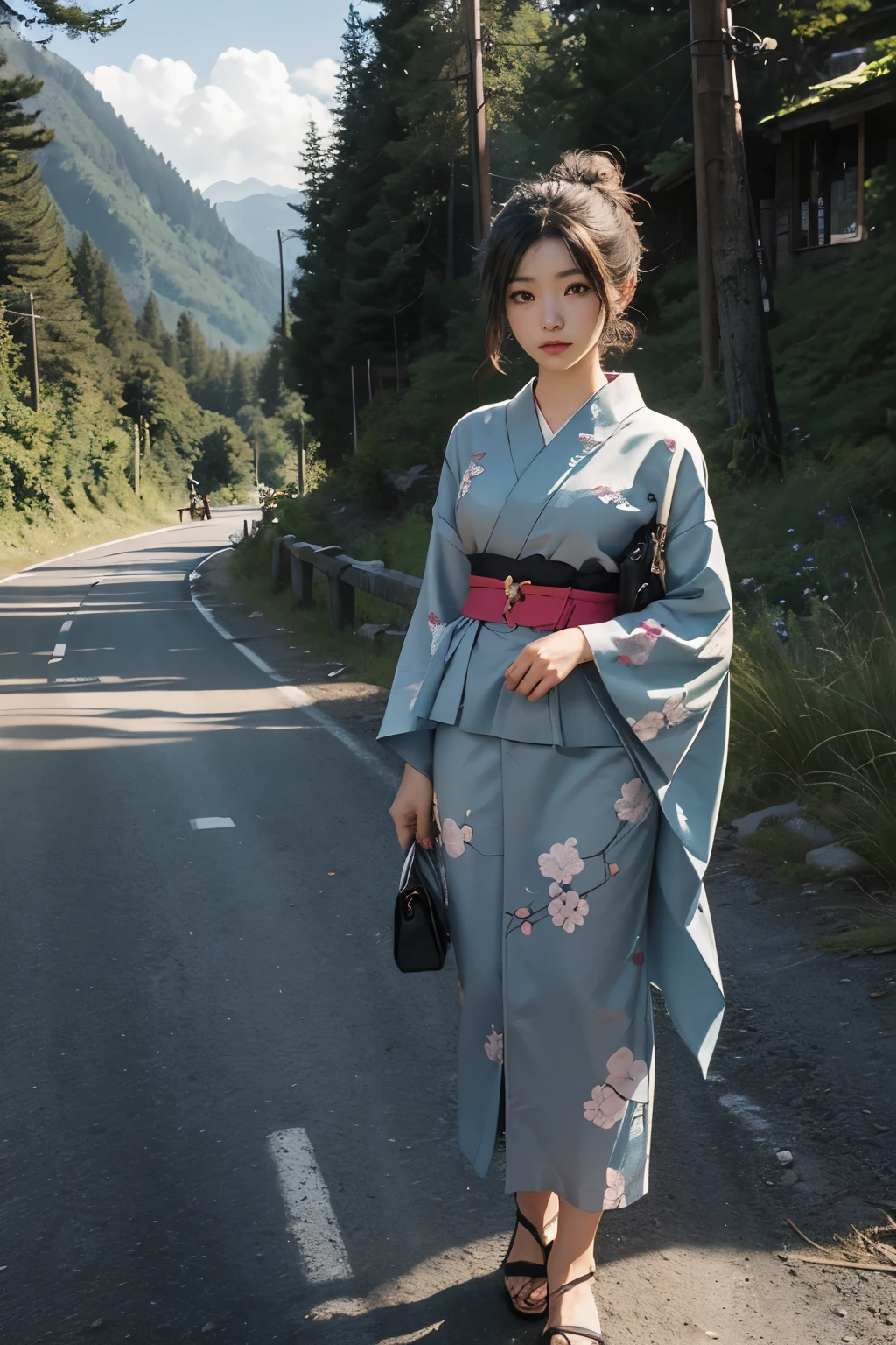 Beautiful,Junko Ishihara,Over Amagi,Prostitute,or period,Years falls,Flame of Love,Disheveled Japanese clothing,In the mountains,The twists and turns of the deep mountains,Flames of Passion,Mature women in their thirties,A devoted beauty,Disheveled Hair,Disheveled outfit,A half-crazed woman obsessed with love,Disheveled, thin kimono,thin yukata,A distraught yukata wearer,Female Artist,Narrow eyes,Single-minded gaze,Simple string belt,or period,Dark mountain path,Crossing the mountain pass,Unpaved mountain roads,On the road through the dark forest,Unpaved road,promenade,Mountain trail,Dirt Road,登Mountain trail,When the road wasn&#39;t paved yet,Old mountain path,ground road,carriage,rickshaw,She&#39;s wearing light clothing and her chest is exposed.,Beautiful Mature Woman,Her chest is open, exposing her beautiful nipples.,A narrow, winding road leading uphill,Mountain path where you can see the bare ground,A lightly dressed kimono that is slightly disheveled,Road in the Middle Ages,No cars, only horses and rickshaws,A narrow road just wide enough for one person to pass through々A path through a dark mountain forest covered with snow,Ninety-nine percent off,Steep dirt road,Dirt-stained area around the feet,Climbing dangerous mountain trails,Animal trail,Unpaved road,Paths for wild boars, etc.,Extremely small and flat chest,Beautiful nipples,The face of a virtuous angel with many good experiences,A beautiful face like a legendary celestial maiden,