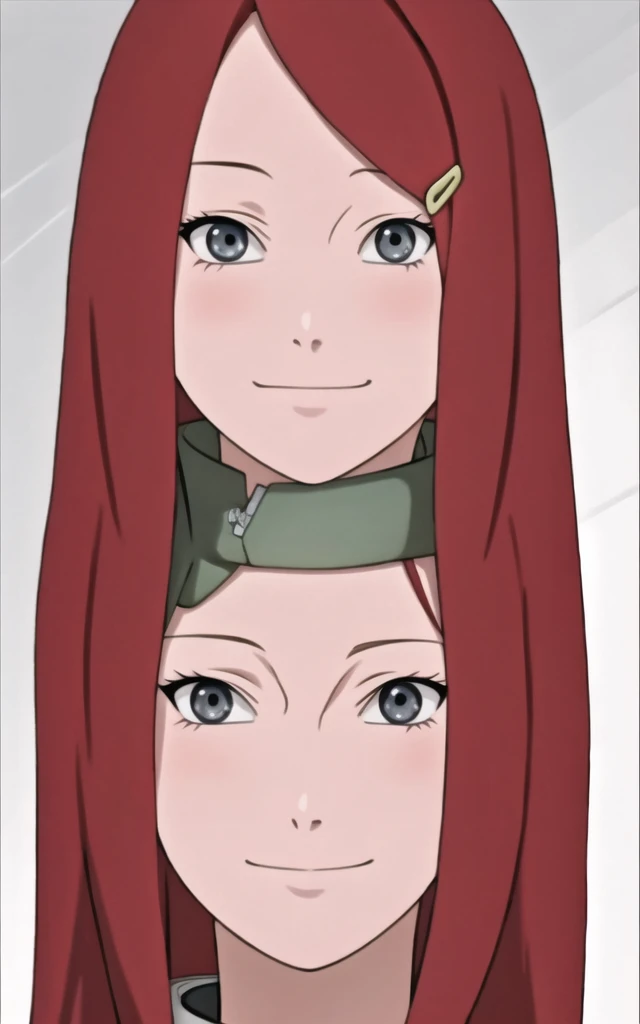 full body, uzumaki kushina, Kushina Uzumaki, masterpiece, high quality, UHD Quality, 4k Quality, perfect, perfection, perfect all,
long red hair, hair ornament, swept bangs, gray eyes, hairclip, perfect face, perfect body, perfect hair, expressive eyes, Soft smile, perfect waist, blushing, naked