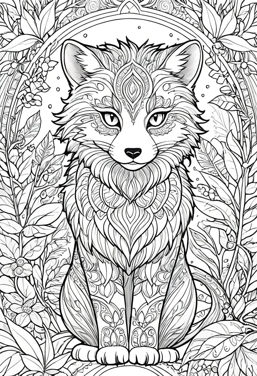 complete image within a margin around the image, leave indentation margin on a coloring page with a random animal coloring in black and white, Coloring book outline, Detailed line art, clean coloring book page, stylized lines, art outline, detailed drawing in 4k, line art coloring page, detailed art, hyper Detailed line art, detailed digital drawing, Coloring Pages, coloring pages, extremely fine linear ink iamgen when centered