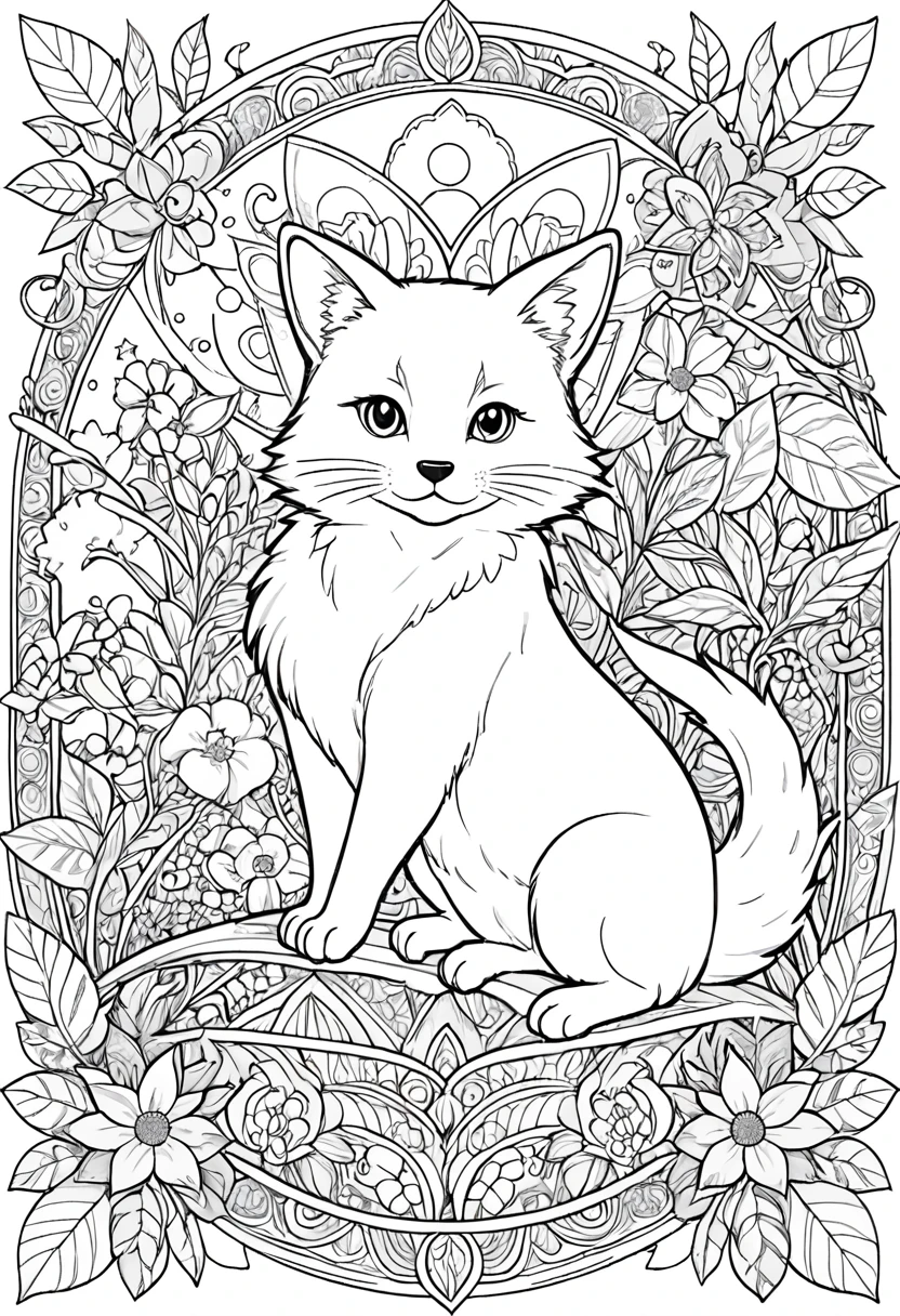 complete image within a margin around the image, leave indentation margin on a coloring page with a random animal coloring in black and white, Coloring book outline, Detailed line art, clean coloring book page, stylized lines, art outline, detailed drawing in 4k, line art coloring page, detailed art, hyper Detailed line art, detailed digital drawing, Coloring Pages, coloring pages, extremely fine linear ink iamgen when centered