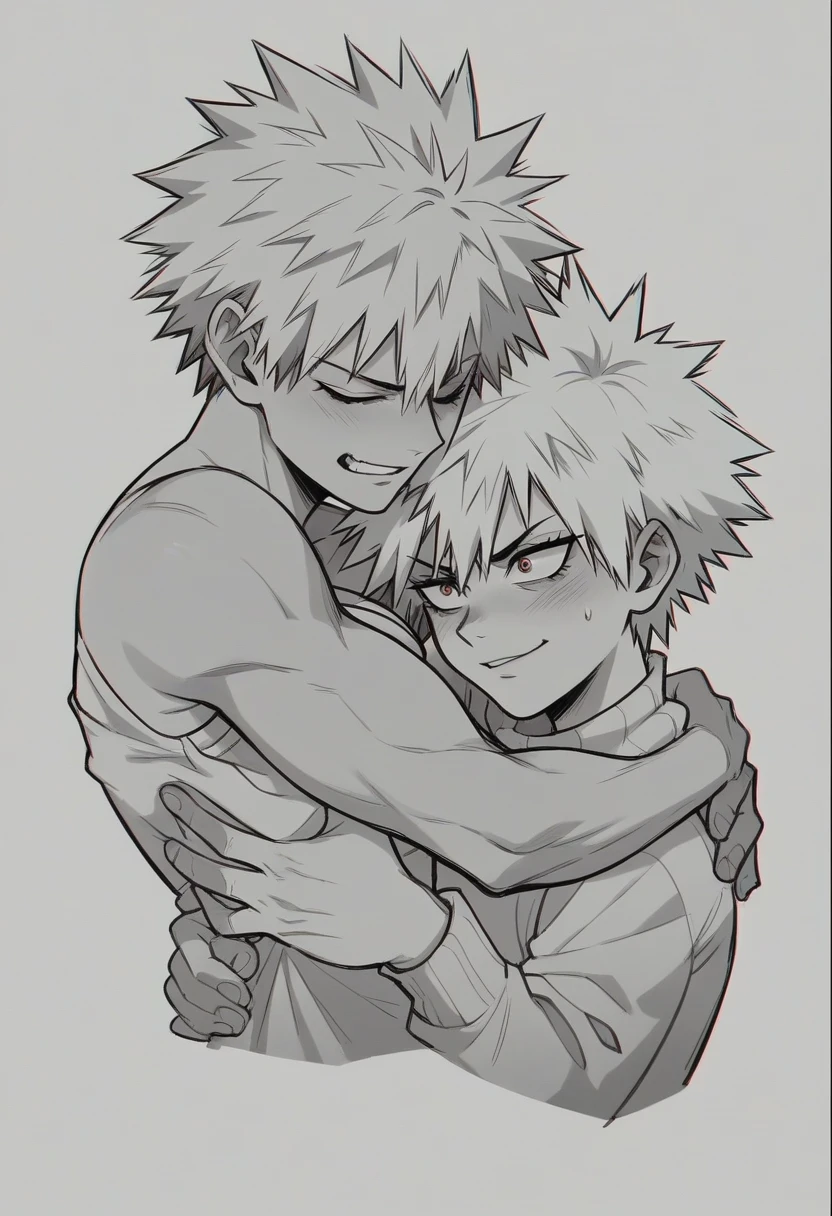 Screenshot of my hero academy, woman with reddish hair with white highlights hugging Bakugo Katsuki, Screenshot of my hero academy