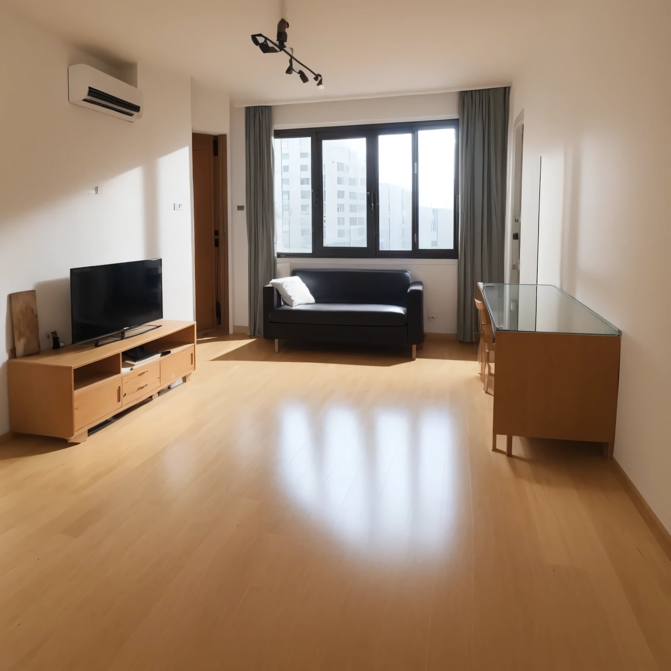 One-room apartment for single people。Apartment Room。Availability。Flooring。It&#39;s a room with white walls.。The room is bright and bright.、Natural light comes in through the windows。