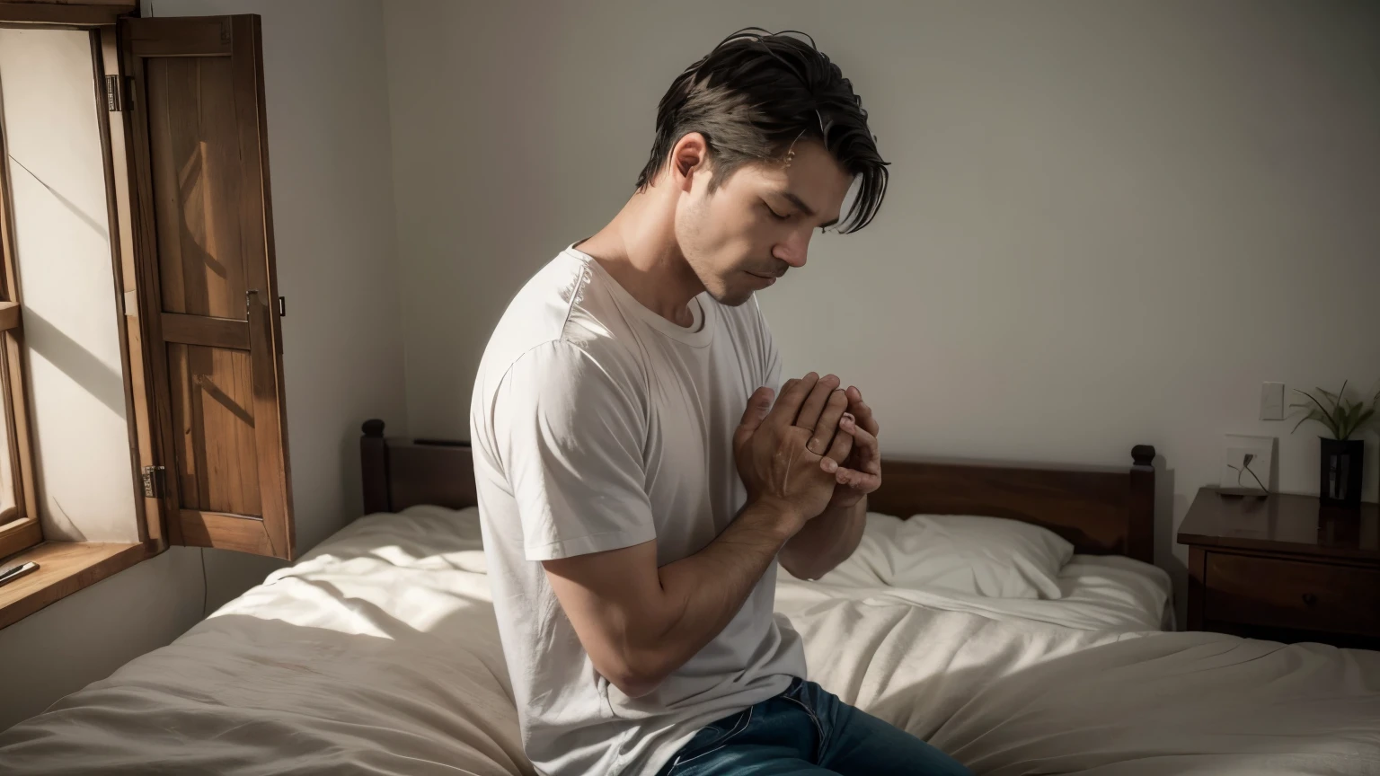 Hombre llorando necesitando de Dios