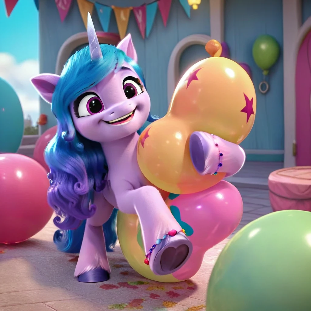 score_9, score_8_up, score_7_up, score_6_up, score_5_up, score_4_up, 
female, Izzy Moonbow, solo, looner, nonpop, balloon nonpop, detailed background, party, selfie, fanservice, plot, balloon fetish, balloon support, 3d, hd, 4k, solo,
safe, rating safe,
spread legs, plot, blowing up balloons, balloon blowing, wide hips, arched back, overinflated balloon, tight balloon, necked balloon, translucent balloon, white star print on balloon, balloon inflation, bouncing, squeaking, noisy, loud,
My Little Pony: Make Your Mark, My Little Pony: A New Generation, cinematic, dynamic angle, depth of field, bloom, subsurface scattering